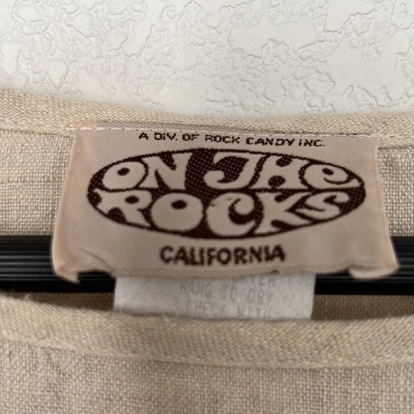 Vintage On the Rocks Women’s Linen Blouse - Picture 3 of 9